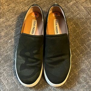 Steve Madden Black Loafers Slip-On Shoes